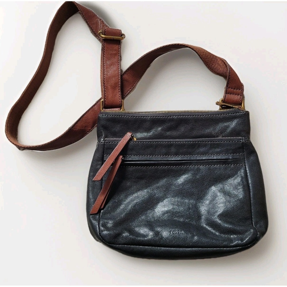 Fossil Fiona Small Leather‎ Crossbody Bag - Black & Brown